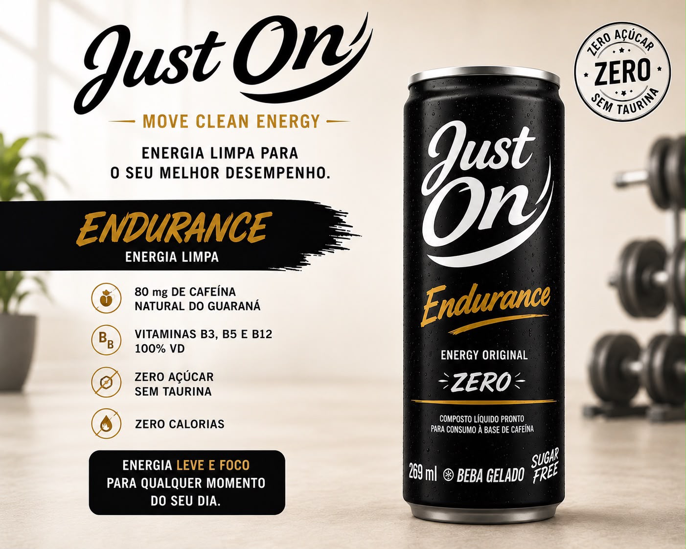 Energy Just On Endurance Zero Açucar